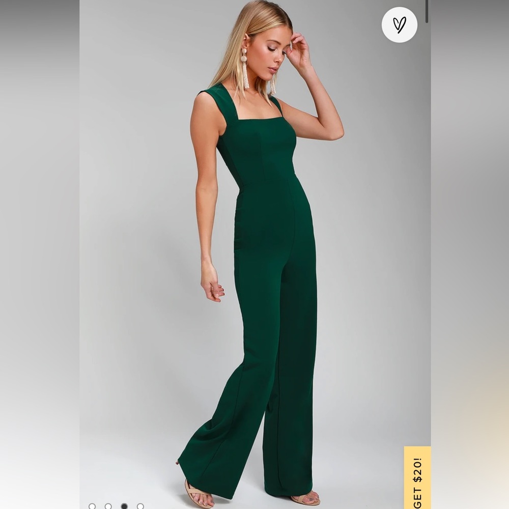 NWOT Enticing Endeavors Emerald Green Jumpsuit